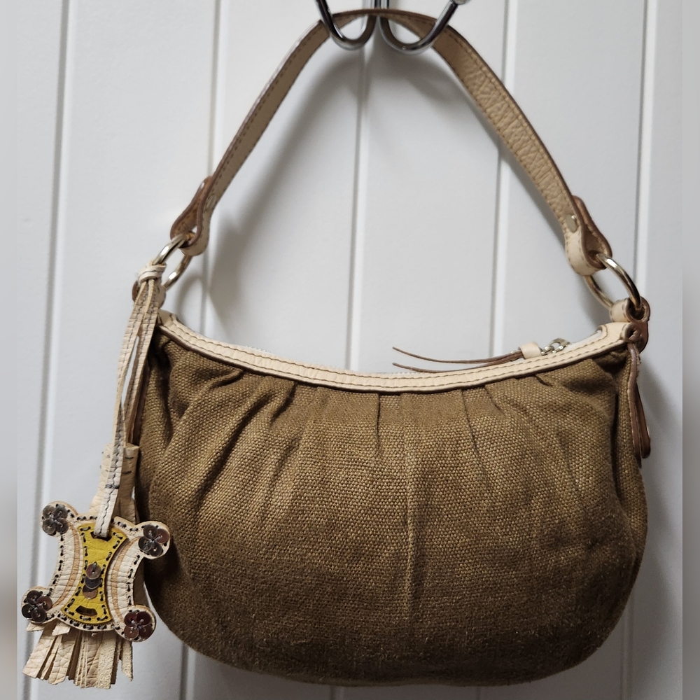 CELINE Burlap Crescent Charm Mini Bag ****VERY RARE**** collectors Item!